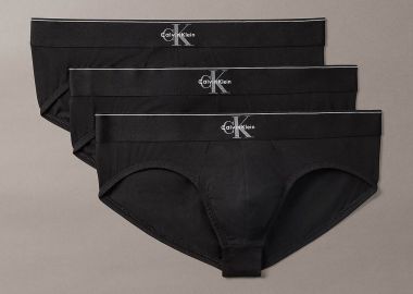 Calvin Klein σετ ανδρικά εσώρουχα brief με monogram (3 τεμάχια) - LV00NB4471 Μαύρο -  - 