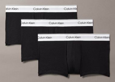 Calvin Klein σετ ανδρικά εσώρουχα trunk με λογότυπο (3 τεμάχια) - LV00NB4389 Ασπρόμαυρο -  - 