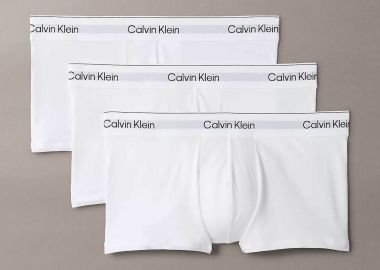 Calvin Klein σετ ανδρικά εσώρουχα trunk με λογότυπο (3 τεμάχια) - LV00NB4389 Λευκό -  - 