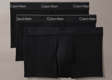 Calvin Klein σετ ανδρικά εσώρουχα trunk με λογότυπο (3 τεμάχια) - LV00NB4389 Μαύρο -  - 