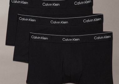 Calvin Klein σετ ανδρικά εσώρουχα trunk με λογότυπο (3 τεμάχια) - LV00NB4389 Μαύρο Κάρβουνου -  - 