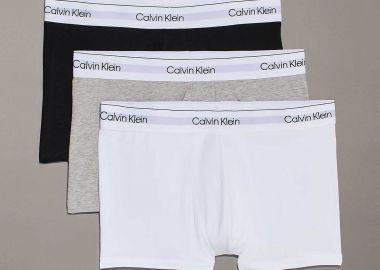 Calvin Klein σετ ανδρικά εσώρουχα trunk με λογότυπο (3 τεμάχια) - LV00NB4392 Γκρι - CALVIN KLEIN - 