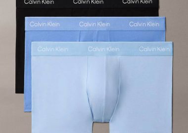 Calvin Klein σετ ανδρικά εσώρουχα trunk με λογότυπο (3 τεμάχια) - LV00NB4392 Μπλε - CALVIN KLEIN - 