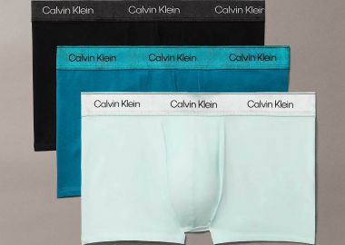 Calvin Klein σετ ανδρικά εσώρουχα trunk με λογότυπο (3 τεμάχια) - LV00NB4575 Τυρκουάζ -  - 