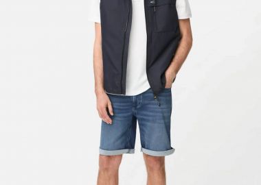 Camel Active ανδρική denim βερμούδα high stretch πεντάτσεπη Regular Fit - C261-498R30-7D15 Denim Blue - CAMEL ACTIVE - 