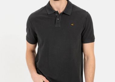 Camel Active Ανδρική Κοντομάνικη Polo Μπλούζα 409965-3P00-88 Μαύρο - Camel Active - 