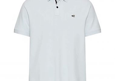 Camel Active ανδρική μπλούζα πόλο πικέ με κεντημένο monogram Regular Fit - C261-409920-7P01 Σιελ - CAMEL ACTIVE - 