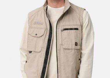 Camel Active ανδρικό αμάνικο μπουφάν με ψηλό λαιμό και τσέπες Regular Fit - C261-460140-7N60 Μπεζ - CAMEL ACTIVE - 