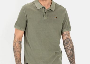 Camel Active Ανδρικό Κοντομάνικο Polo T-Shirt 409965 Χακί - Camel Active - 
