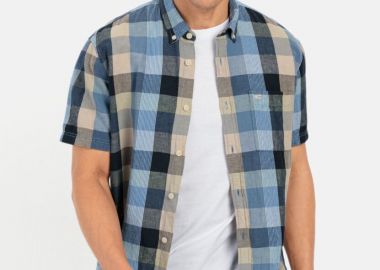 Camel Active Ανδρικό Κοντομάνικο Πουκάμισο 24032409 Μπλέ - Camel Active - 