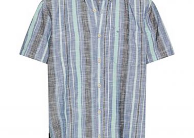 Camel Active ανδρικό κοντομάνικο πουκάμισο button down με τσέπη και κεντημένο monogram Regular Fit - C261-409261-7S61 Μπλε - CAMEL ACTIVE - 