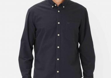 Camel Active ανδρικό πουκάμισο button down με τσέπη και monogram Regular Fit - C261-409105-7S05 Μπλε Σκούρο - CAMEL ACTIVE - 
