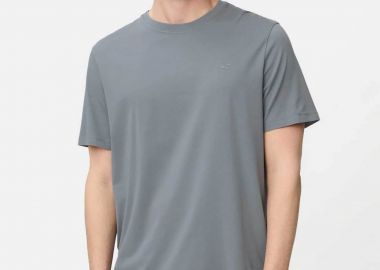 Camel Active ανδρικό T-shirt με κεντημένο monogram Regular Fit - C261-409700-7T07 Γκρι - CAMEL ACTIVE - 