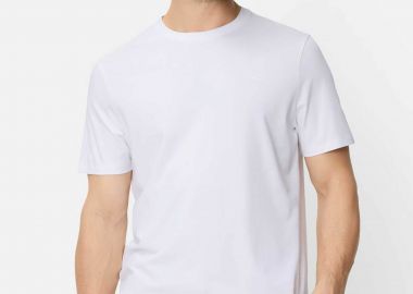 Camel Active ανδρικό T-shirt με κεντημένο monogram Regular Fit - C261NOS-409700-9T87 Λευκό - CAMEL ACTIVE - 