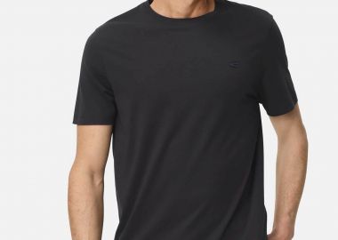 Camel Active ανδρικό T-shirt με κεντημένο monogram Regular Fit - C261NOS-409700-9T87 Μπλε Σκούρο - CAMEL ACTIVE - 
