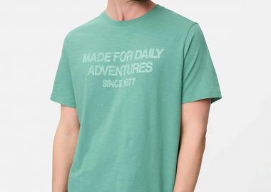 Camel Active ανδρικό T-shirt με lettering Regular Fit - C261-409700-7T54 Πράσινο - CAMEL ACTIVE - 
