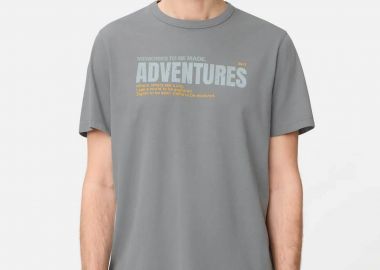 Camel Active ανδρικό T-shirt με print Regular Fit - C261-409700-7T27 Γκρι - CAMEL ACTIVE - 