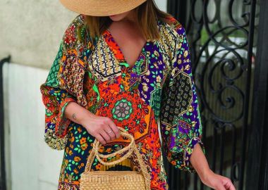 Camile γυναικείο ψάθινο καπέλο με κορδέλα - SOU - 