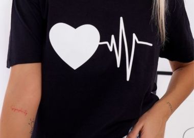 CARDIOGRAM BLACK T-SHIRT - sense-shop - 