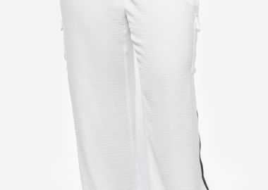 Cargo παντελόνι με φακαρόλα σε λευκό χρώμα -  - 