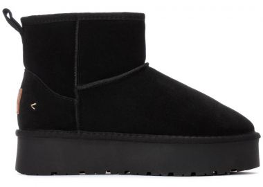 Carmela μαύρο short δερμάτινο Australian Boot 162632 - Carmela - 