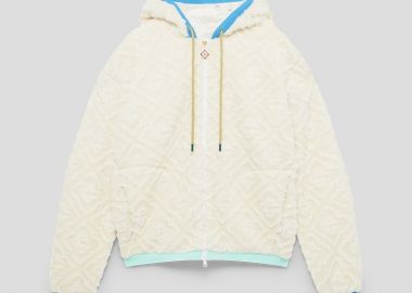 CASABLANCA Ανδρικό Λευκό Monogram Jacquard Jacket - CASABLANCA - 