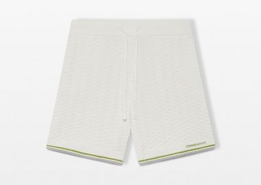 CASABLANCA Ανδρικό Λευκό Tennis Boucle Shorts - CASABLANCA - 