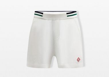 CASABLANCA Ανδρικό Λευκό White Shorts - CASABLANCA - 