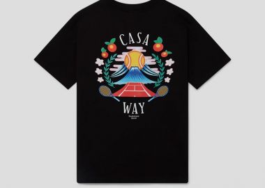 CASABLANCA Ανδρικό Μαύρο Casa Way Mountain T-Shirt - CASABLANCA - 