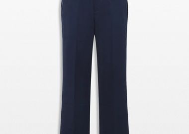 CASABLANCA Ανδρικό Μπλε Navy Monogram Chino Trousers - CASABLANCA - 