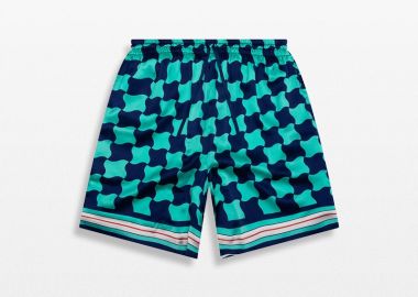 CASABLANCA Ανδρικό Πράσινο Pool Tile Shorts - CASABLANCA - 