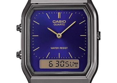 CASIO Collection - AQ-230EGG-2AEF, Gun Metal case with Stainless Steel Bracelet - Casio - 