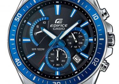 CASIO Edifice Chronograph - EFR-552D-1A2VUEF Silver case, with Stainless Steel Bracelet - Casio - 