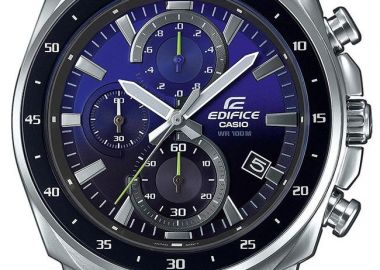 CASIO Edifice Chronograph - EFV-600D-2AVEF, Silver case with Stainless Steel Bracelet - Casio - 