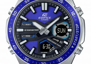 CASIO Edifice Dual Time Chronograph - EFV-C110D-2AVEF, Silver case with Stainless Steel Bracelet - Casio - 