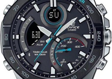 CASIO Edifice Solar Powered Premium Chronograph - ECB-950DB-1AEF , Silver case with Stainless Steel Bracelet - Casio - 