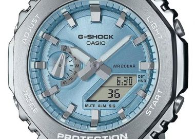 CASIO G-Shock Chronograph - GM-2110D-2AER Silver case with Stainless Steel Bracelet - Casio - 