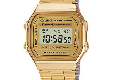 CASIO Vintage Collection - A-168WG-9EF, Gold case with Stainless Steel Bracelet - Casio - 
