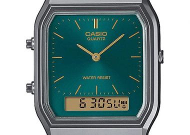 CASIO Vintage Collection - AQ-230EGG-3AEF, Anthracite case with Stainless Steel Bracelet - Casio - 