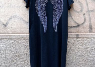 casual φόρεμα Angel μαύρο - PerfectDress.gr - 