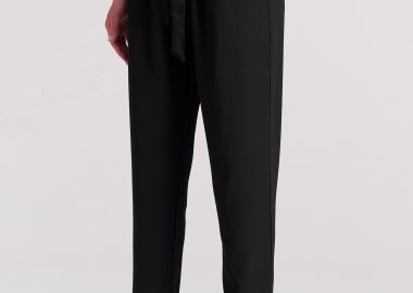 Casual παντελόνι με διπλή πιέτα στη μέση - FUNKY BUDDHA - 