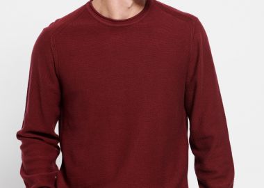 Casual πλεκτή μπλούζα με στρογγυλή λαιμόκοψη - FUNKY BUDDHA - 