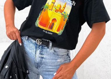 casual T-shirt Marrakech μαύρο - PerfectDress.gr - 