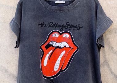 casual t-shirt Rolling Stone ανθρακί - PerfectDress.gr - 