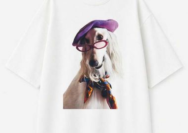 casual T-shirt Sophisticated Dog λευκό - PerfectDress.gr - 