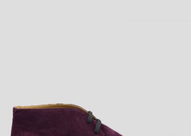 CC-CORNELIANI Ανδρικό Μωβ Suede Ankle Purple Boots - CC-CORNELIANI - 