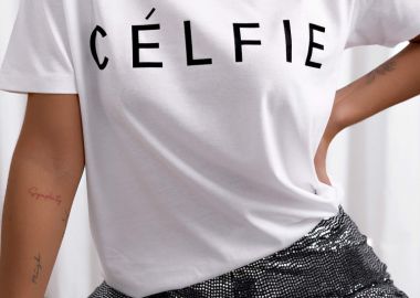 CELFIE WHITE TSHIRT - fashionroom - 