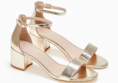 Χαμηλά all day πέδιλα με κλειστή φτέρνα και χοντρό τακούνι - Χρυσό - Issue - 