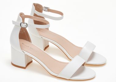 Χαμηλά all day πέδιλα με κλειστή φτέρνα και χοντρό τακούνι - Λευκό - Issue - 