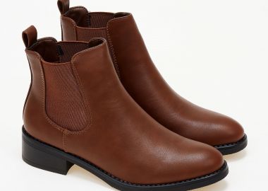 Χαμηλά ankle boots με λάστιχο - Κάμελ - Issue - 